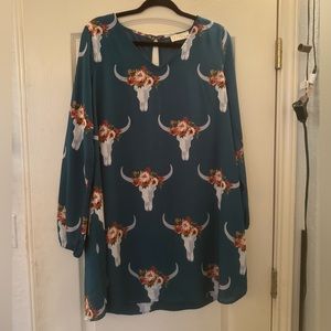 Berry N creams cow skull dress M